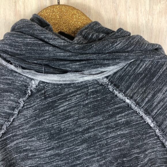 Free People Gray Beach Cowl Neck Long Sleeve Casual Boho Pullover Sweater XS/S - Picture 9 of 13